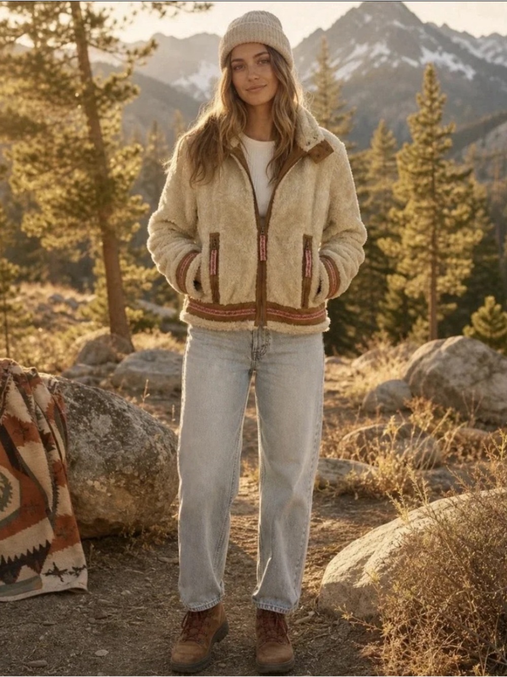 Free People Shearling & Suede Jacket - XS - Picture 4 of 9